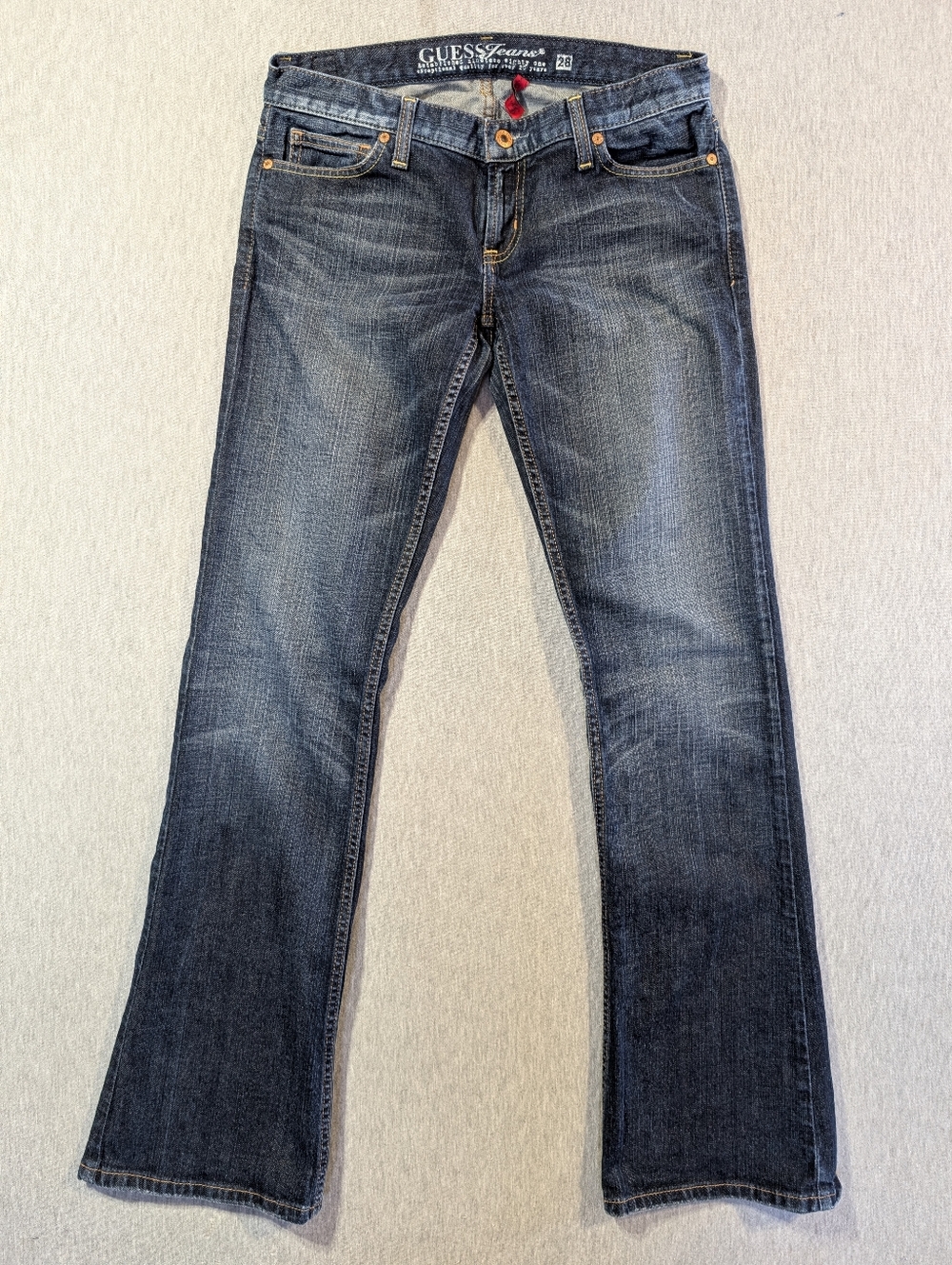 Guess Foxy Flare Leg Jeans 28 Dark Blue Stretch